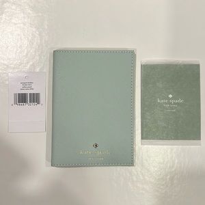 New Kate Spade New York Mikas Pond Passport Holder - Misty Mint